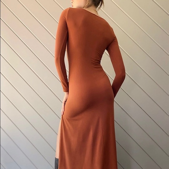 aritzia minimalist black Neptune midi dress -sz M - Picture 2 of 5